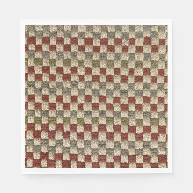 Servilleta De Papel Patrón de tejido retro-potholder (Anverso)