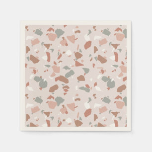 Servilleta De Papel Patrón de terrazo de hermosos tonos del desierto