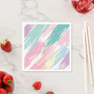 Servilleta De Papel Patrón de trazos de pintura de Pastel