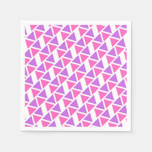 Servilleta De Papel Patrón de triángulo rosa púrpura