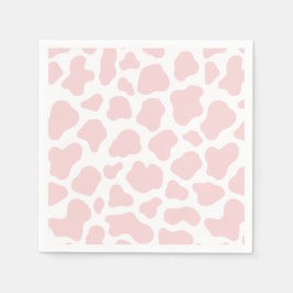 Servilleta De Papel Patrón de vaca rosa