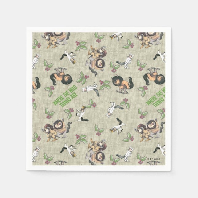 Servilleta De Papel Patrón de vacaciones de Rumpus salvaje (Anverso)