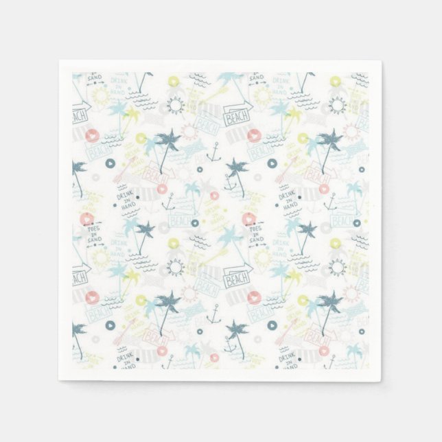 Servilleta De Papel Patrón de verano (Anverso)