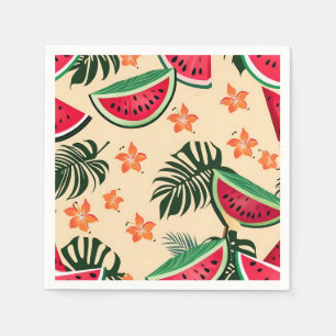 Servilleta De Papel Patrón de verano de la sandía tropical