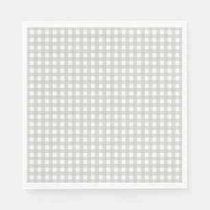 Servilleta De Papel Patrón de verificación gris Gingham