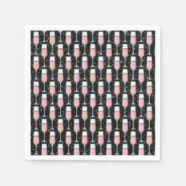 Servilleta De Papel Patrón de Vino Rosado