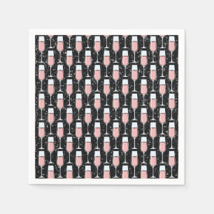 Servilleta De Papel Patrón de Vino Rosado