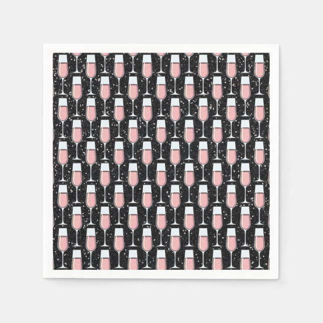 Servilleta De Papel Patrón de Vino Rosado (Anverso)