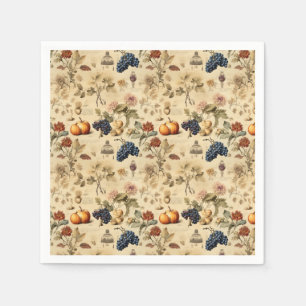 Servilleta De Papel Patrón de vintage del Día de Acción de Gracias Flo