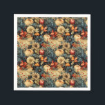 Servilleta De Papel Patrón de vintage del Día de Acción de Gracias Flo<br><div class="desc">Esta servilleta de mesa es una armoniosa mezcla de botánicos vintage y el encanto caprichoso de los patrones de calabaza. Trae la belleza del mundo natural a sus dedos,  creando una sinfonía visual. ¡Elige los tuyos!</div>