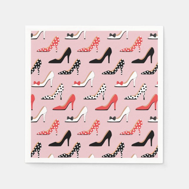 Servilleta De Papel Patrón de zapatos de la bomba de tacón de altura r (Anverso)