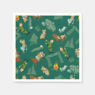 Servilleta De Papel Patrón del campamento del parque de Yogi Bear and 