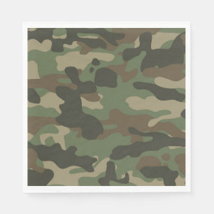 Servilleta De Papel Patrón del Ejército Camo Verde