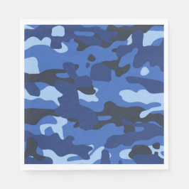 Servilleta De Papel Patrón del Ejército Camuflaje Azul Camo