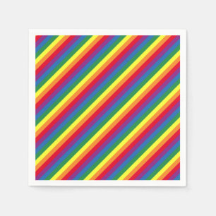 Servilleta De Papel Patrón diagonal arcoiris