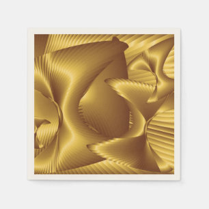 Servilleta De Papel Patrón dorado