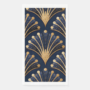 Servilleta De Papel Patrón dorado Art Deco