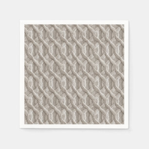 Servilleta De Papel Patrón elegante de cable beige