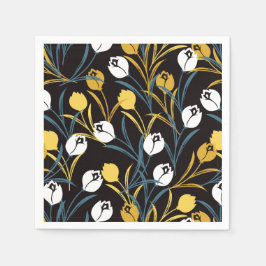 Servilleta De Papel Patrón elegante de flor tulipán