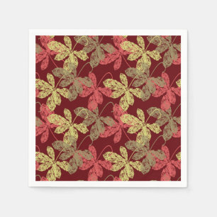Servilleta De Papel Patrón elegante de hojas de otoño