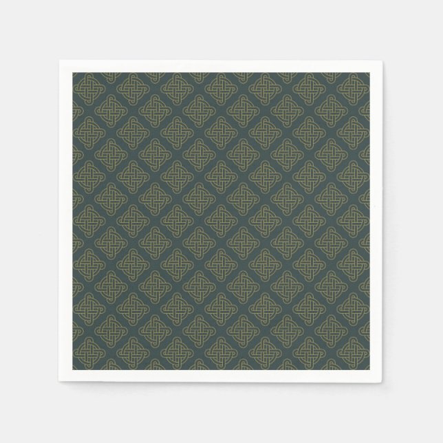Servilleta De Papel Patrón elegante de nudos celtas (Anverso)