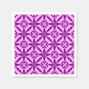 Servilleta De Papel Patrón Estrella de Ikat - Violeta y orquídea