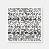 Patrón étnico africano - blanco y negro #5