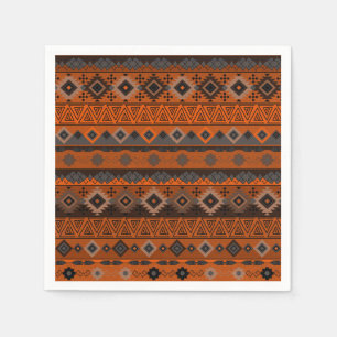 Servilleta De Papel Patrón étnico de rayas brillante.