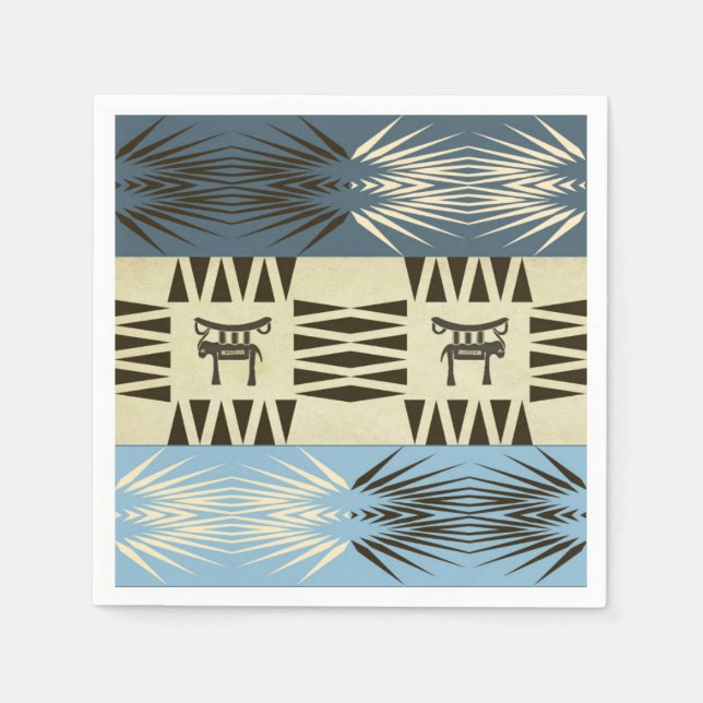 Servilleta De Papel patrón étnico tribal africano (Anverso)