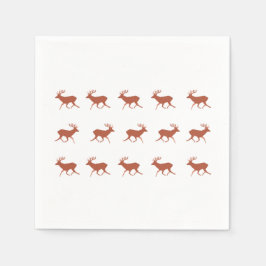Servilleta De Papel Patrón festivo de caminata de ciervos