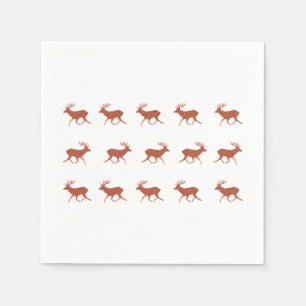 Servilleta De Papel Patrón festivo de caminata de ciervos