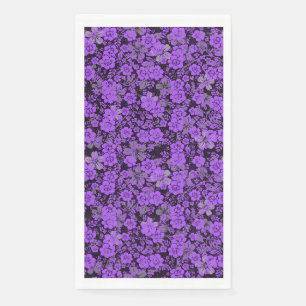 Servilleta De Papel Patrón floral 15.Purple.b Negro BG