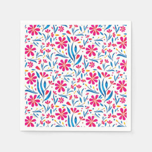Servilleta De Papel Patrón floral ascendente de color de agua