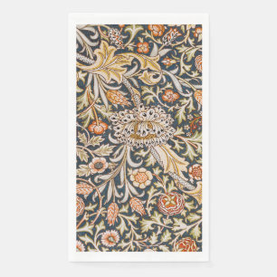 Servilleta De Papel Patrón floral azul vintage Trent de William Morris