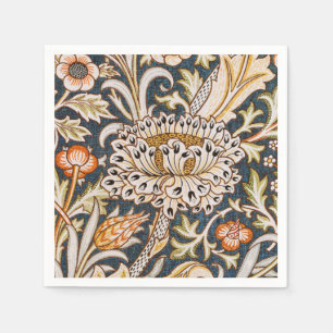 Servilleta De Papel Patrón floral azul vintage Trent de William Morris