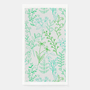 Servilleta De Papel Patrón floral clásico Tono verde A02.b Desactivado