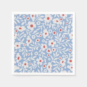 Servilleta De Papel Patrón floral de bloques de madera