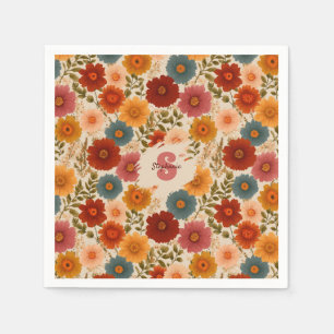 Servilleta De Papel Patrón floral de margarita vintage