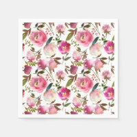 Patrón floral de primavera en acuarela