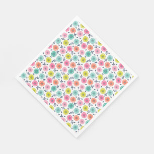 Servilleta De Papel patrón floral lindo multicolor
