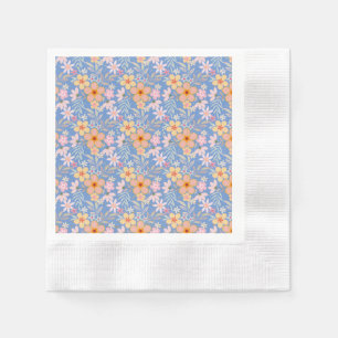 Servilleta De Papel Patrón Floral Pastel C01 Lblue BG