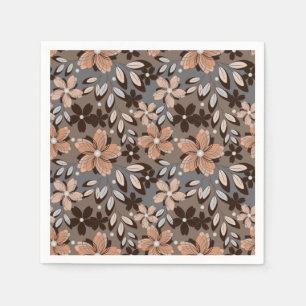 Servilleta De Papel Patrón floral retro.