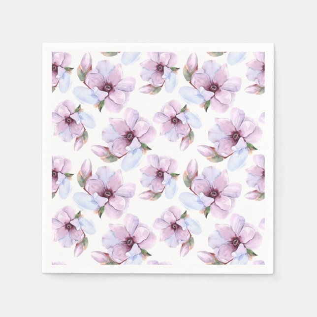 Servilleta De Papel Patrón floral romántico (Anverso)