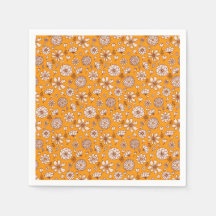patrón floral sin costuras naranja