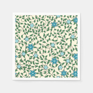 Servilleta De Papel Patrón floral sin fisuras sobre fondo beige