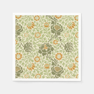 Servilleta De Papel Patrón Floral Verde de William Morris Grafton