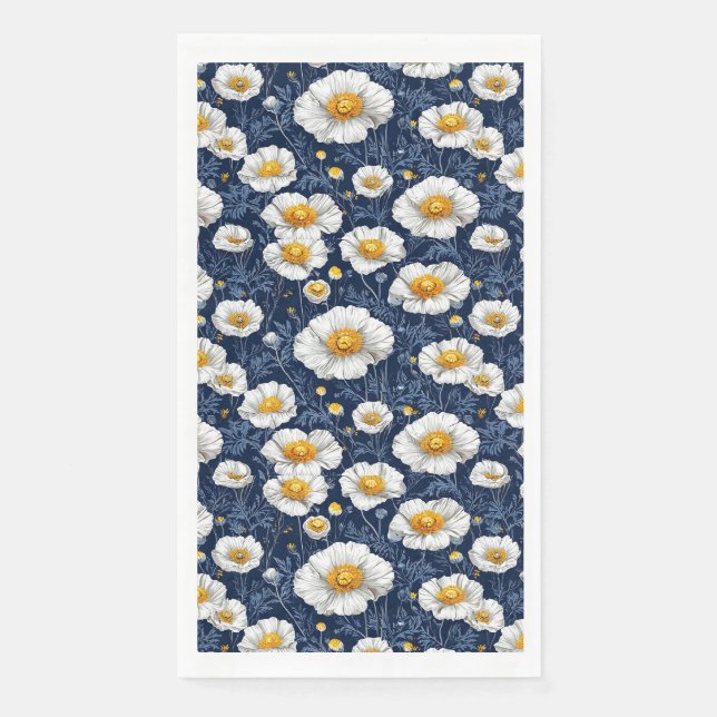 Servilleta De Papel Patrón floral vibrante (Anverso)