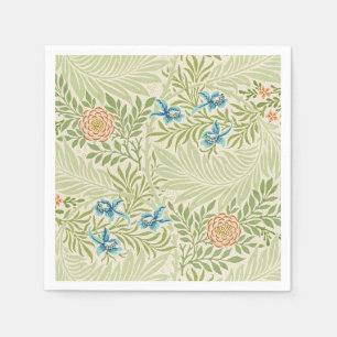 Servilleta De Papel Patrón floral William Morris Larkspur