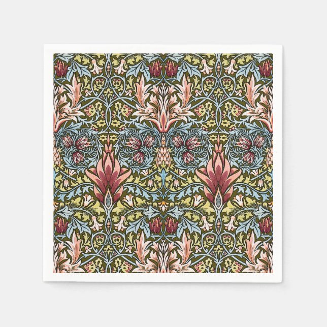 Servilleta De Papel Patrón floral William Morris Snakeshead (Anverso)