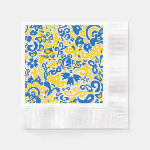 Servilleta De Papel Patrón folclórico con los colores de la bandera uc